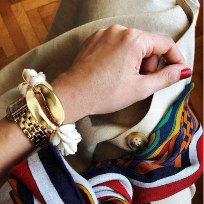 Natural Cowrie Shell Adjustable Bracelet  For Women Summer Accessories