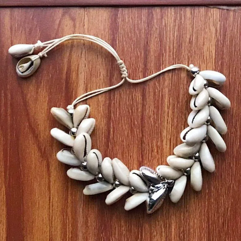 Natural Cowrie Shell Adjustable Bracelet  For Women Summer Accessories