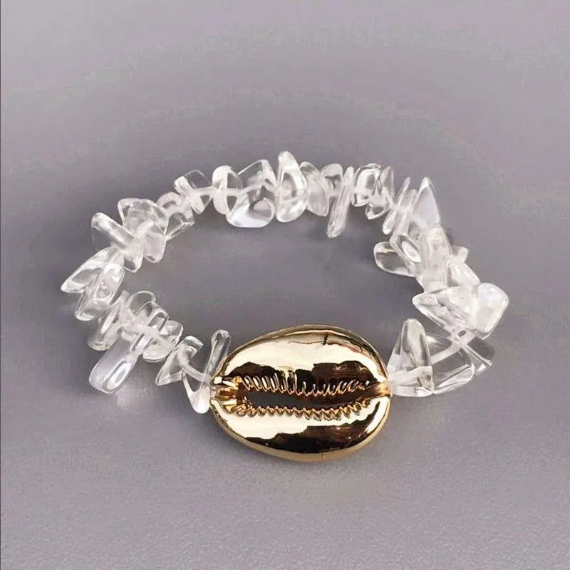 Natural Cowrie Shell Adjustable Bracelet  For Women Summer Accessories