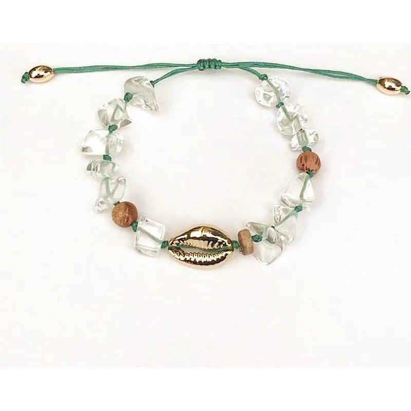 Natural Cowrie Shell Adjustable Bracelet  For Women Summer Accessories
