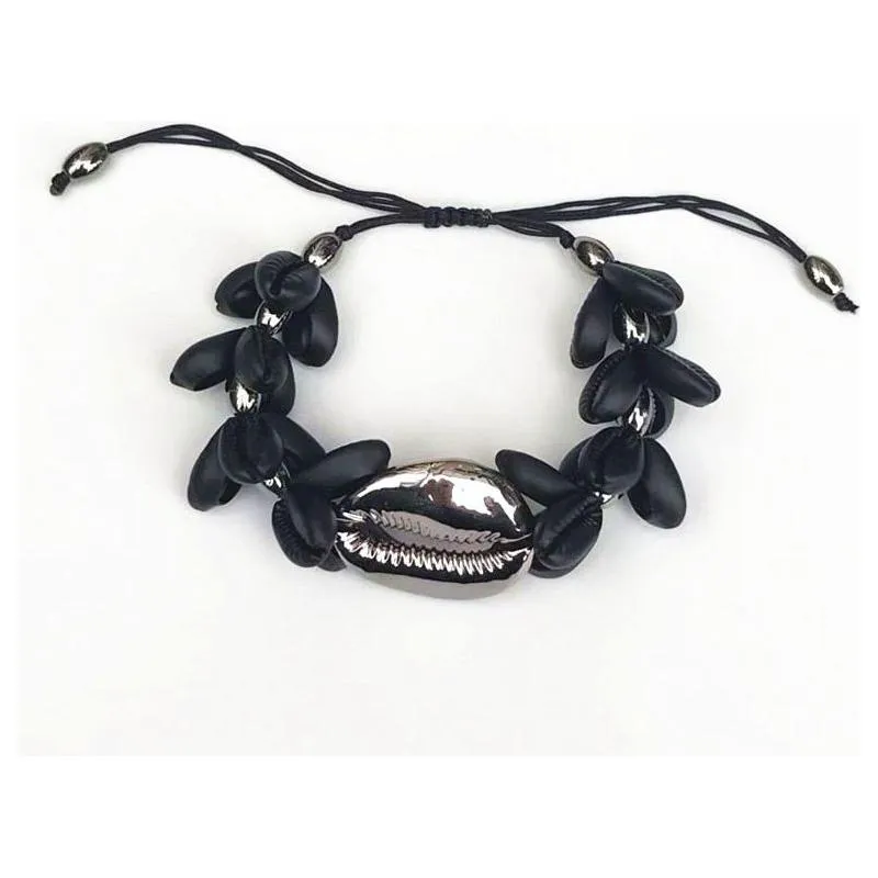 Natural Cowrie Shell Adjustable Bracelet  For Women Summer Accessories