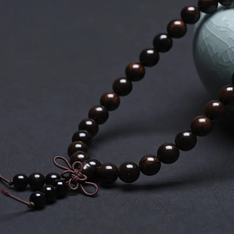 Natural Ebony 8mm 108 Bracelets, Necklaces  Bracelets