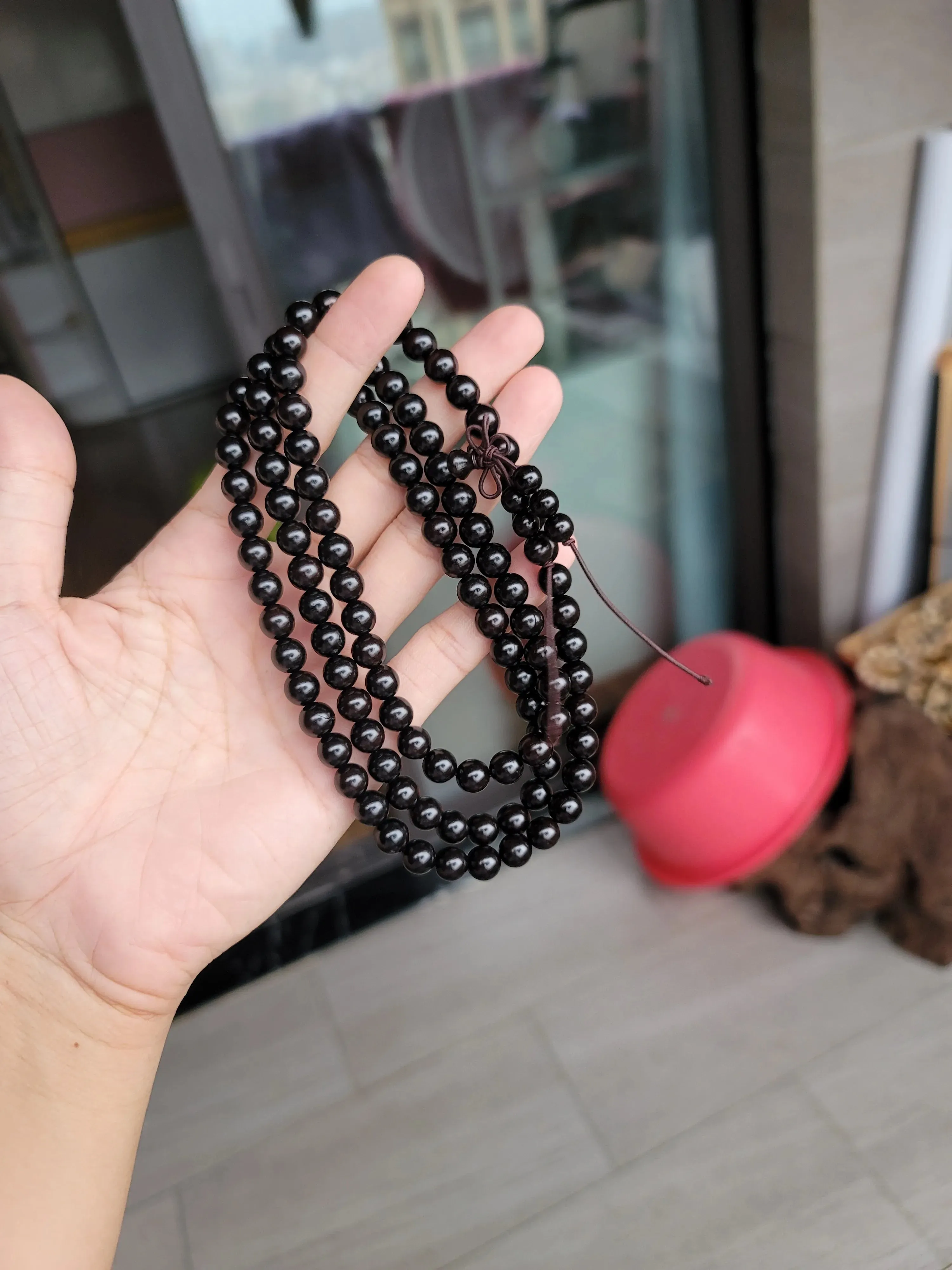 Natural Ebony 8mm 108 Bracelets, Necklaces  Bracelets