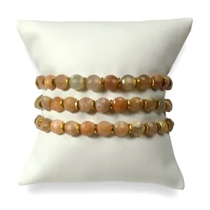 One Mixed Pink Moonstone Bracelet