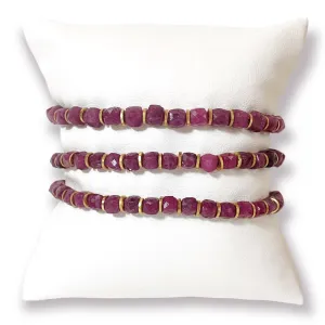 One Ruby Natural Gemstone Bracelet