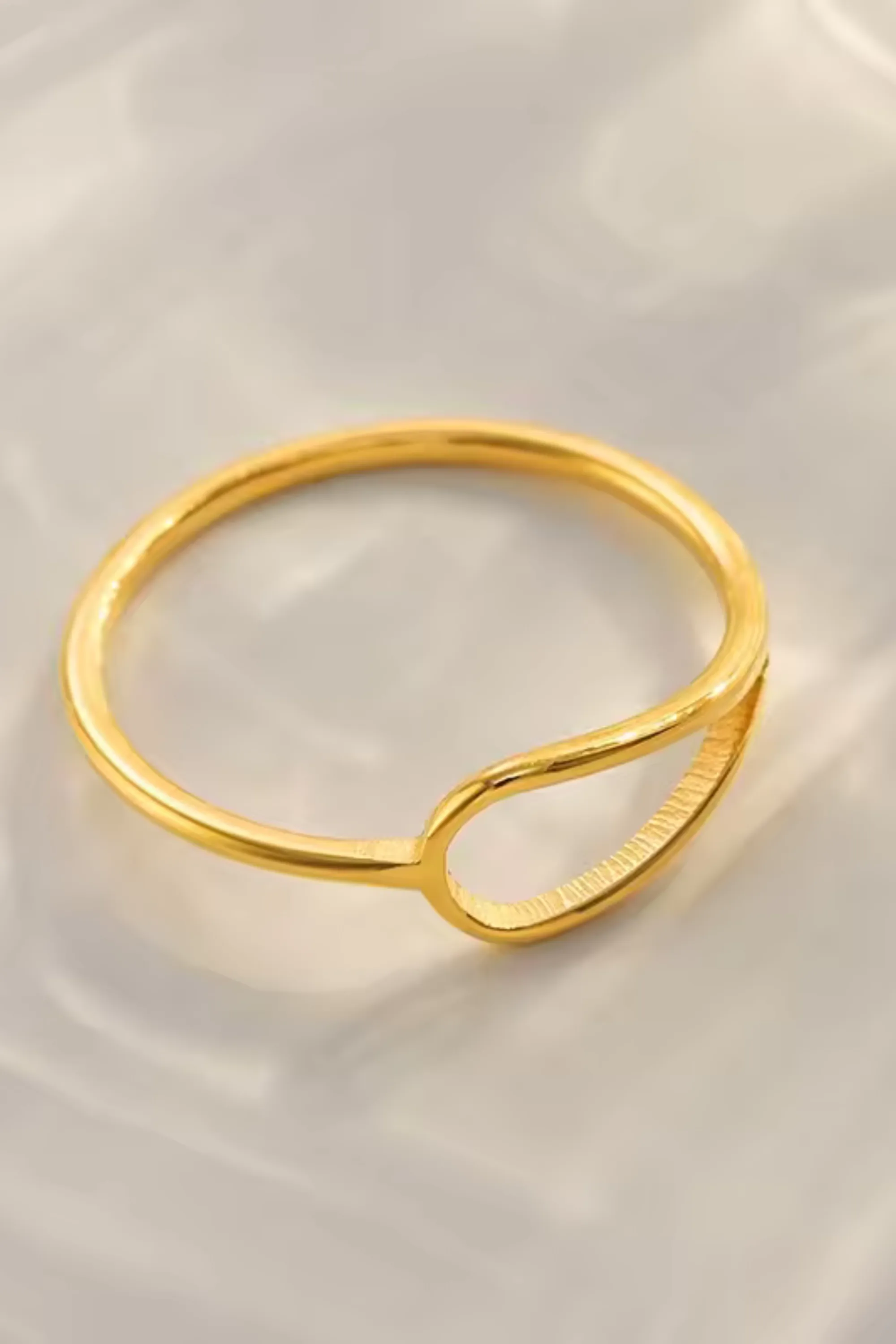 Open Tear Drop Ring