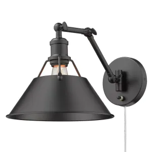 Orwell 1 Light Articulating Wall Sconce BLACK WITH BLACK