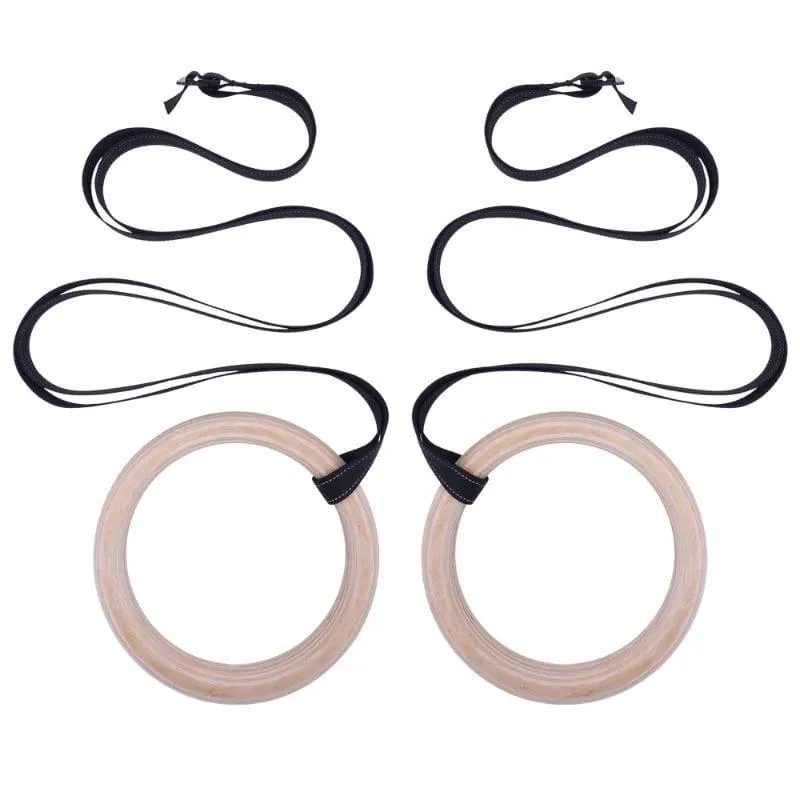 Outdoor Wood Gymnastics Pull Up Rings