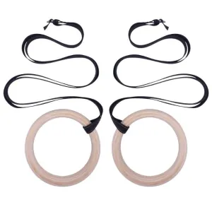 Outdoor Wood Gymnastics Pull Up Rings
