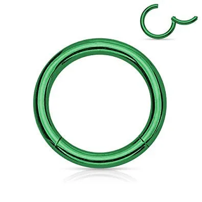 Pair of 316L Surgical Steel Hinged Segment WildKlass Rings