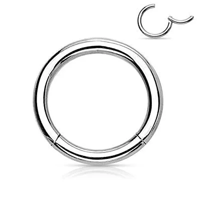 Pair of 316L Surgical Steel Hinged Segment WildKlass Rings