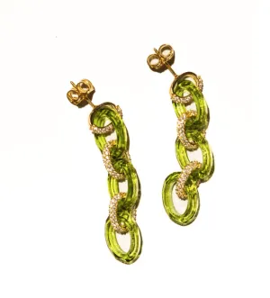 Paula Rosen Heida Earrings in Lime