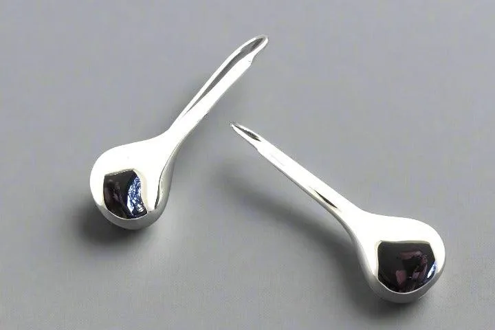 Polished la louche earring - sterling silver