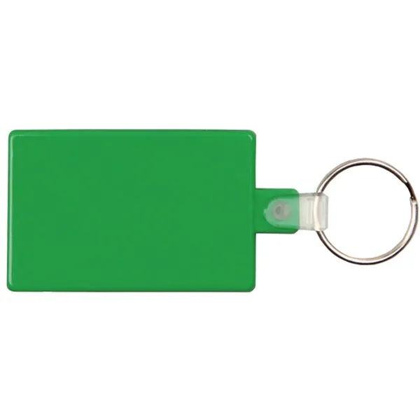 Promotional Rectangular Soft Plastic Key Tag Printed