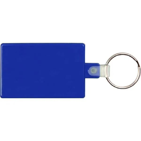 Promotional Rectangular Soft Plastic Key Tag Printed