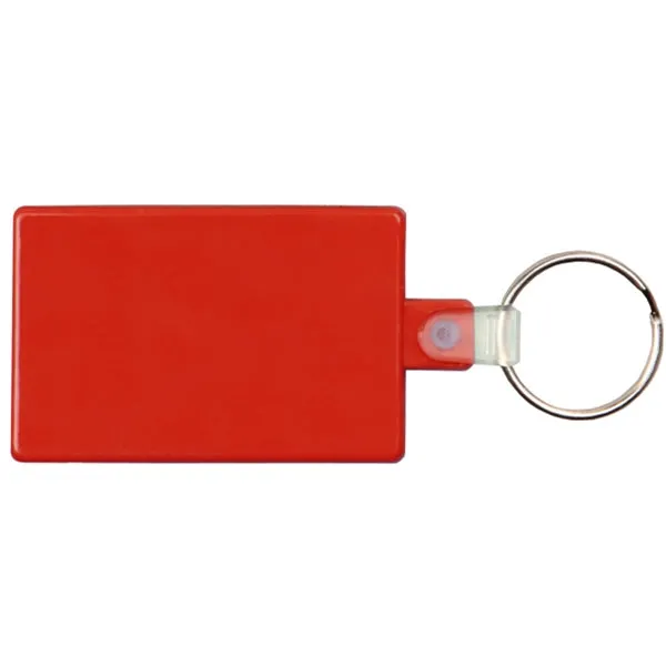 Promotional Rectangular Soft Plastic Key Tag Printed