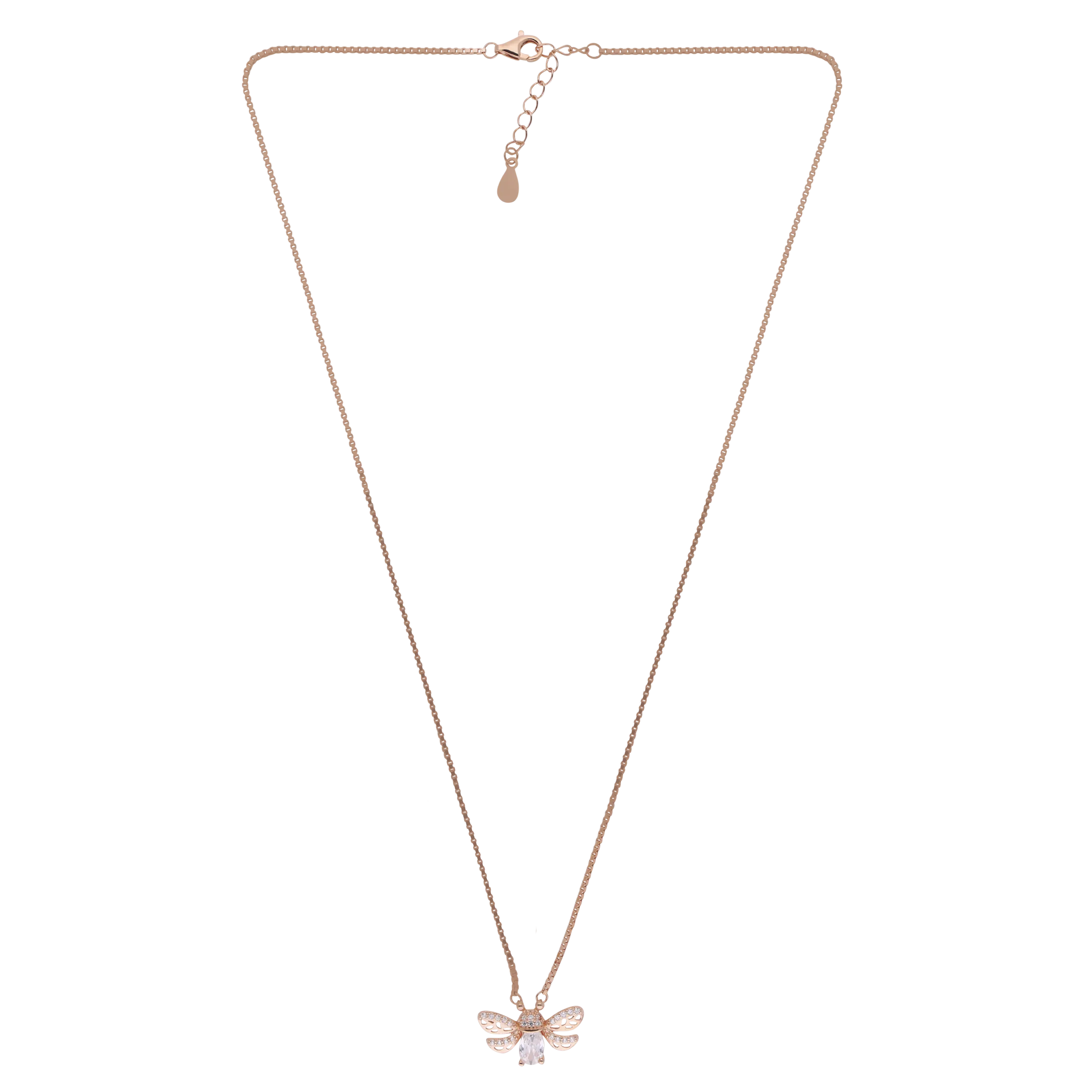 Radiant 925 Sterling Silver Bee Pendant Necklace with Sparkling Gemstone | SKU : 0021142819, 0021142826, 0021142802, 0021142796, 0021142789, 0021142772, 0003523612, 0003523599, 0003523605