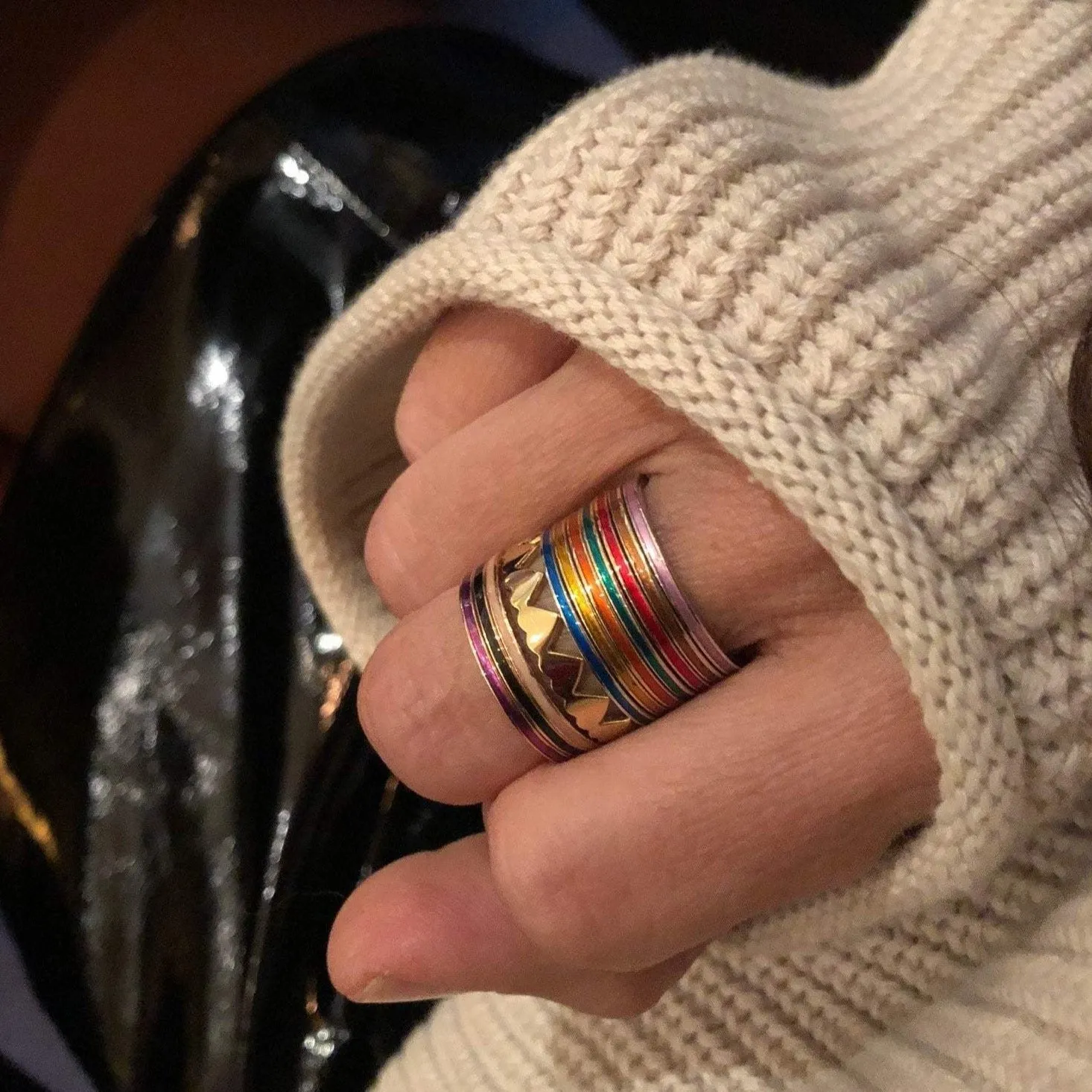 Rae Enamel 14K Ring