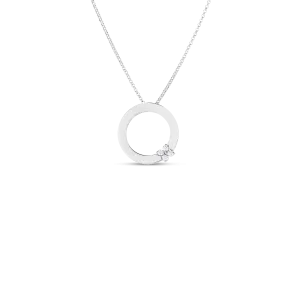 Roberto Coin 18KW Love In Verona Circle Necklace
