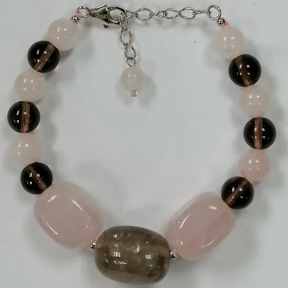 Rose Quartz Natural Stone Ladies Fancy Bracelet | Natural Gemstone Bracelet | Fancy Bracelet for women's