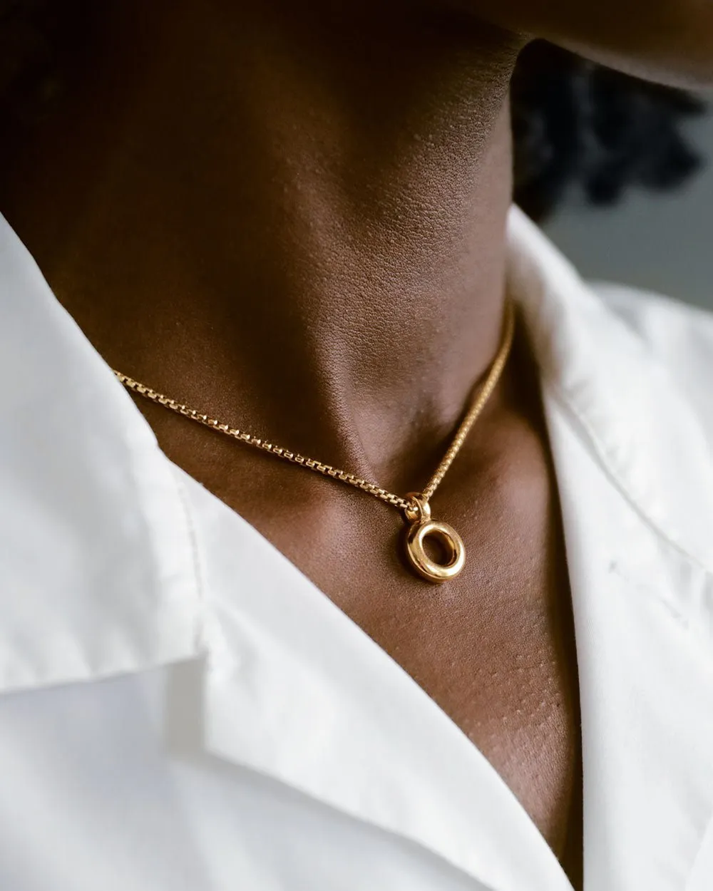 Round Box-Cut Gold Chain