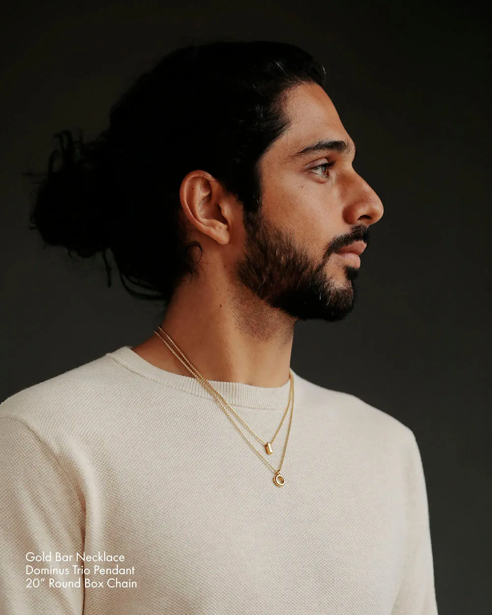 Round Box-Cut Gold Chain