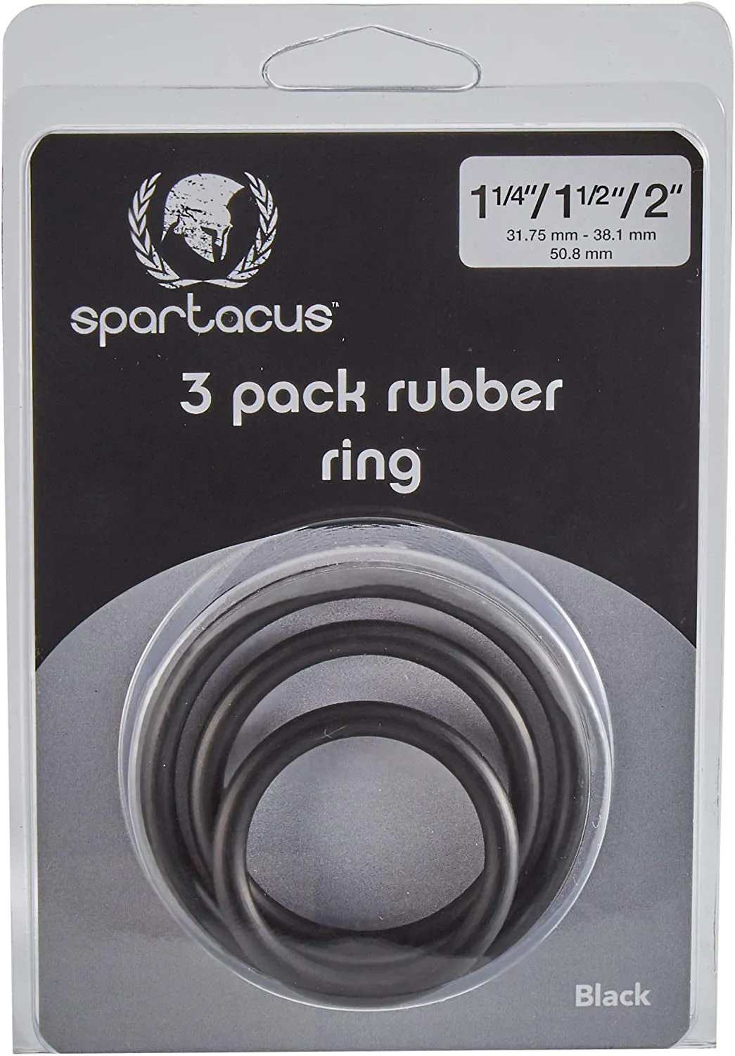 Rubber Cock Ring Set - Black