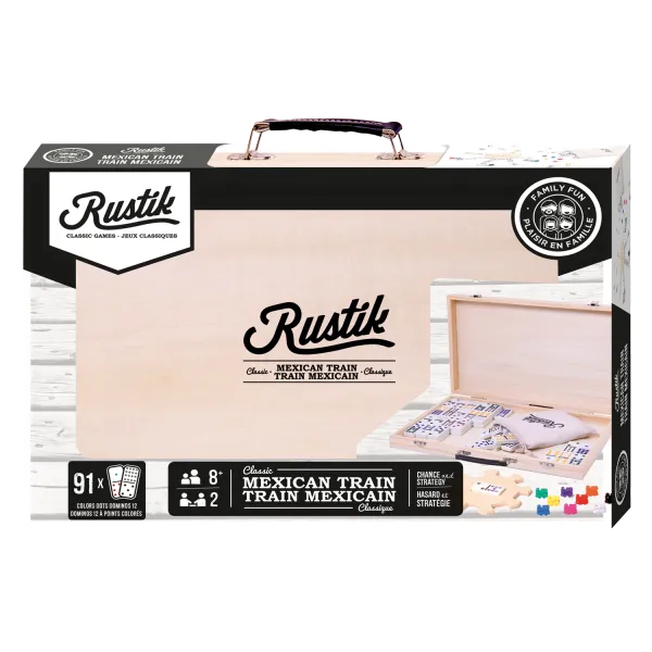 RUSTIK DELUXE WOOD MEXICAN TRAIN DOMINOS