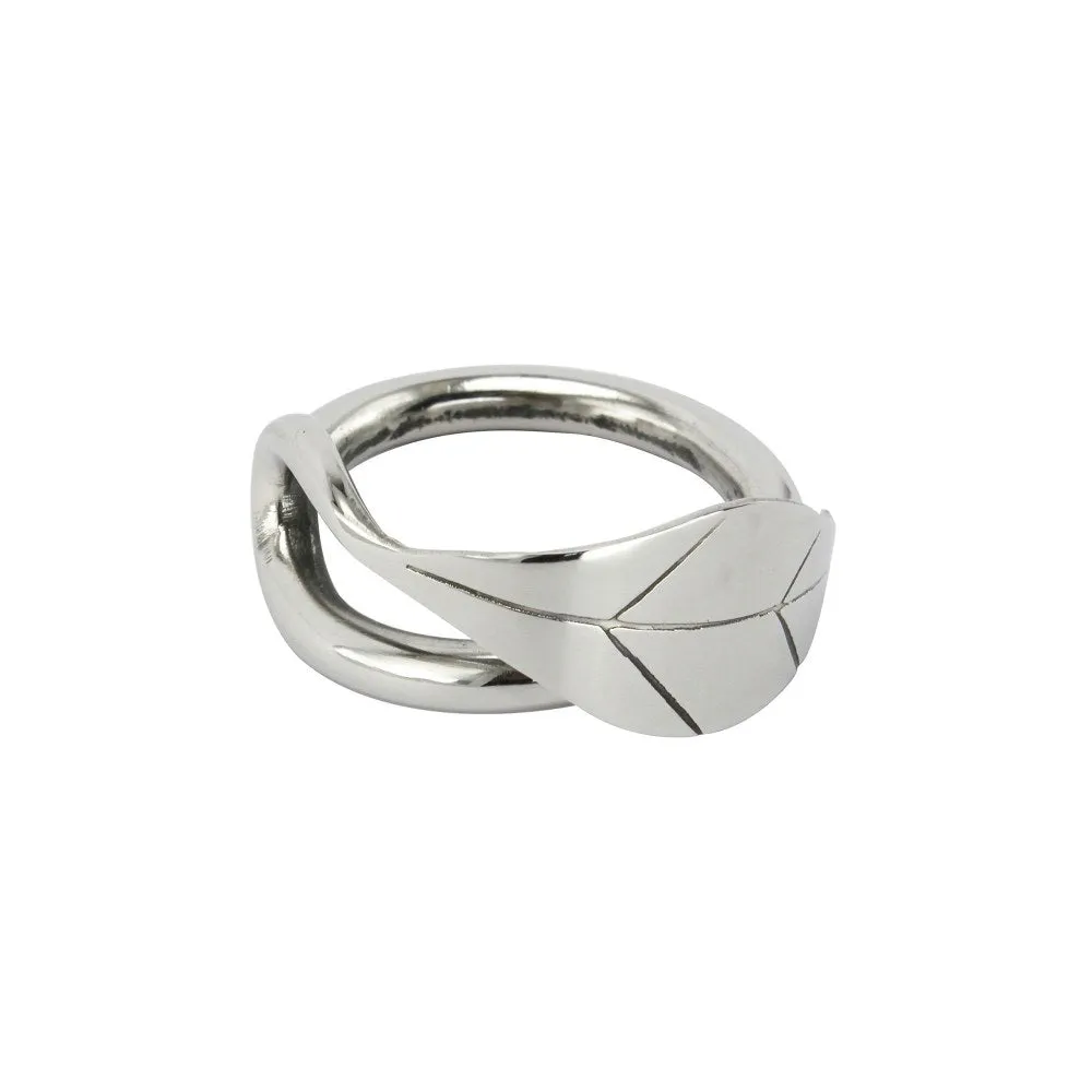 SAGE KONCPT Willow Leaf Napkin Ring (Set Of 6)