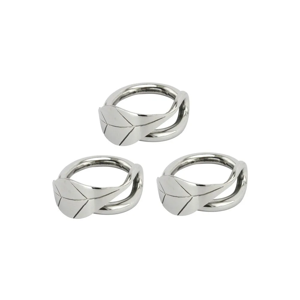 SAGE KONCPT Willow Leaf Napkin Ring (Set Of 6)