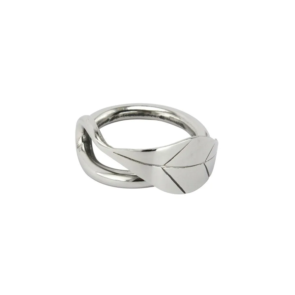 SAGE KONCPT Willow Leaf Napkin Ring (Set Of 6)