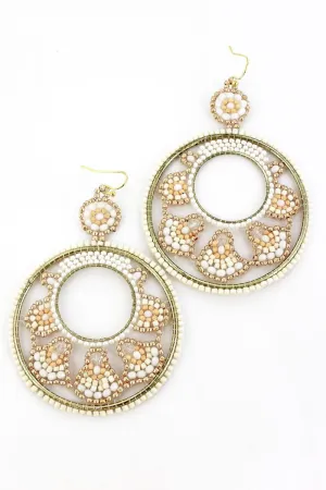 SALE! Sky Bridge Loop Ivory Earrings