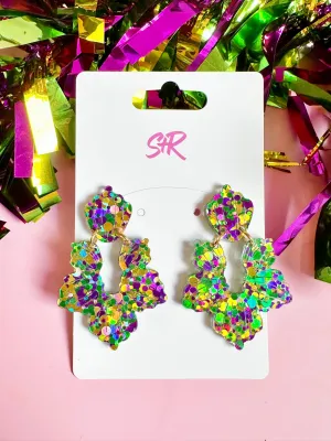 Sandy   Rizzo Mardi Gras Priscilla Earrings
