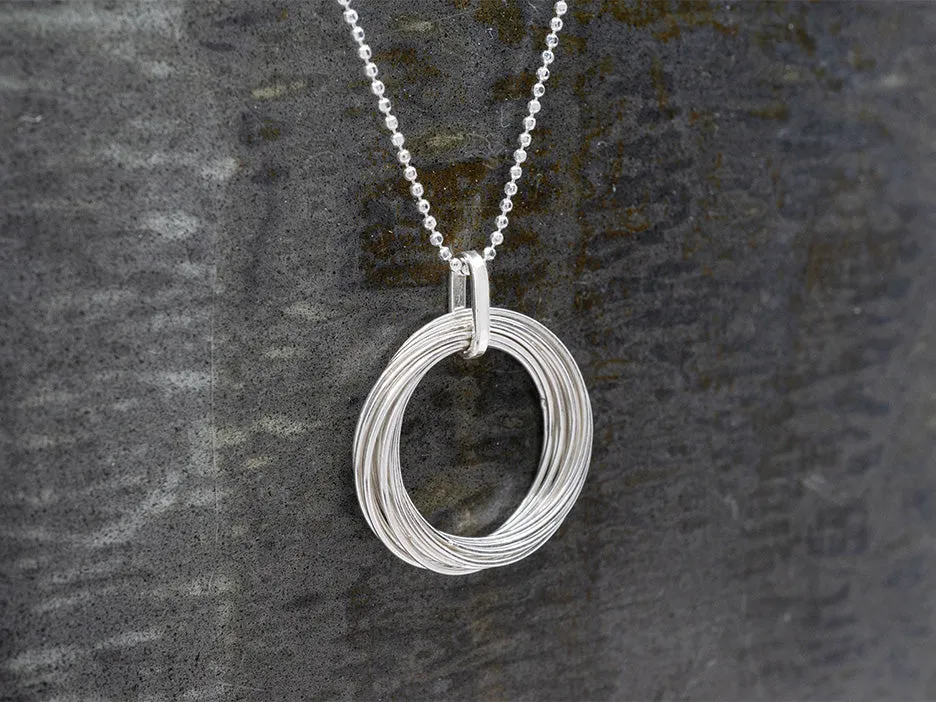 Silver Multi-Rings Pendant