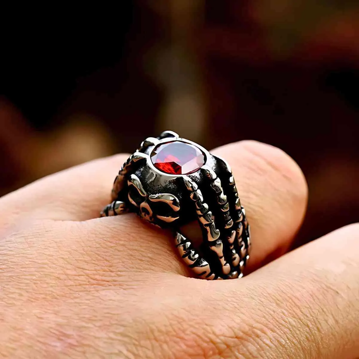 Skeleton Hand Engagement Ring