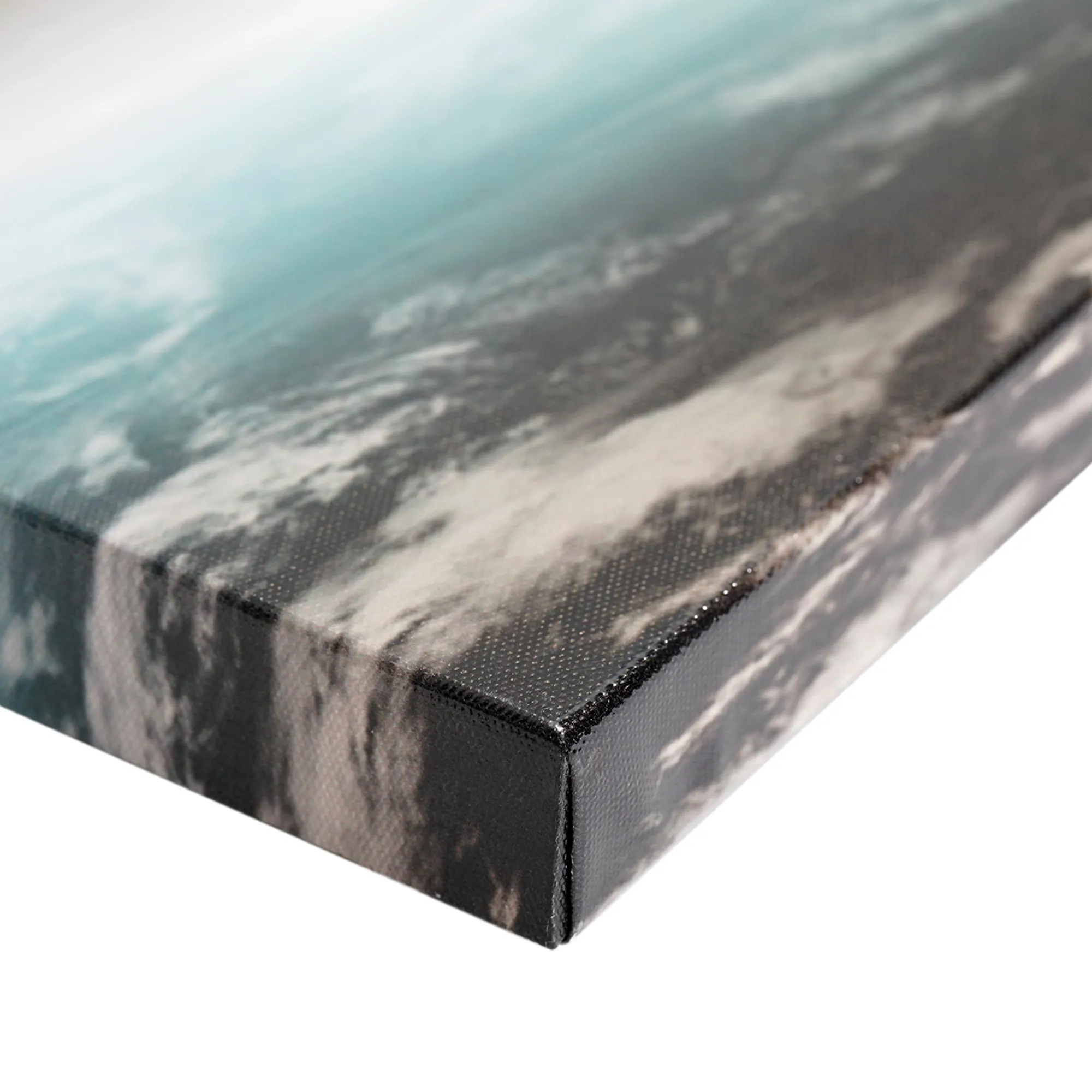 Solar System Glossy Lacquer Canvas Wall Art Print Panel - 48" x 18"