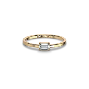 Solitaire Emerald Cut Diamond Ring