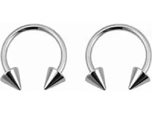 Spiked 16g 8mm Horseshoe Septum Nose Ear Piercing Helix Tragus