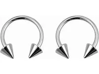 Spiked 16g 8mm Horseshoe Septum Nose Ear Piercing Helix Tragus