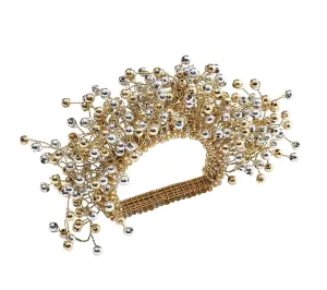 Spray Napkin Rings in Gold Silver