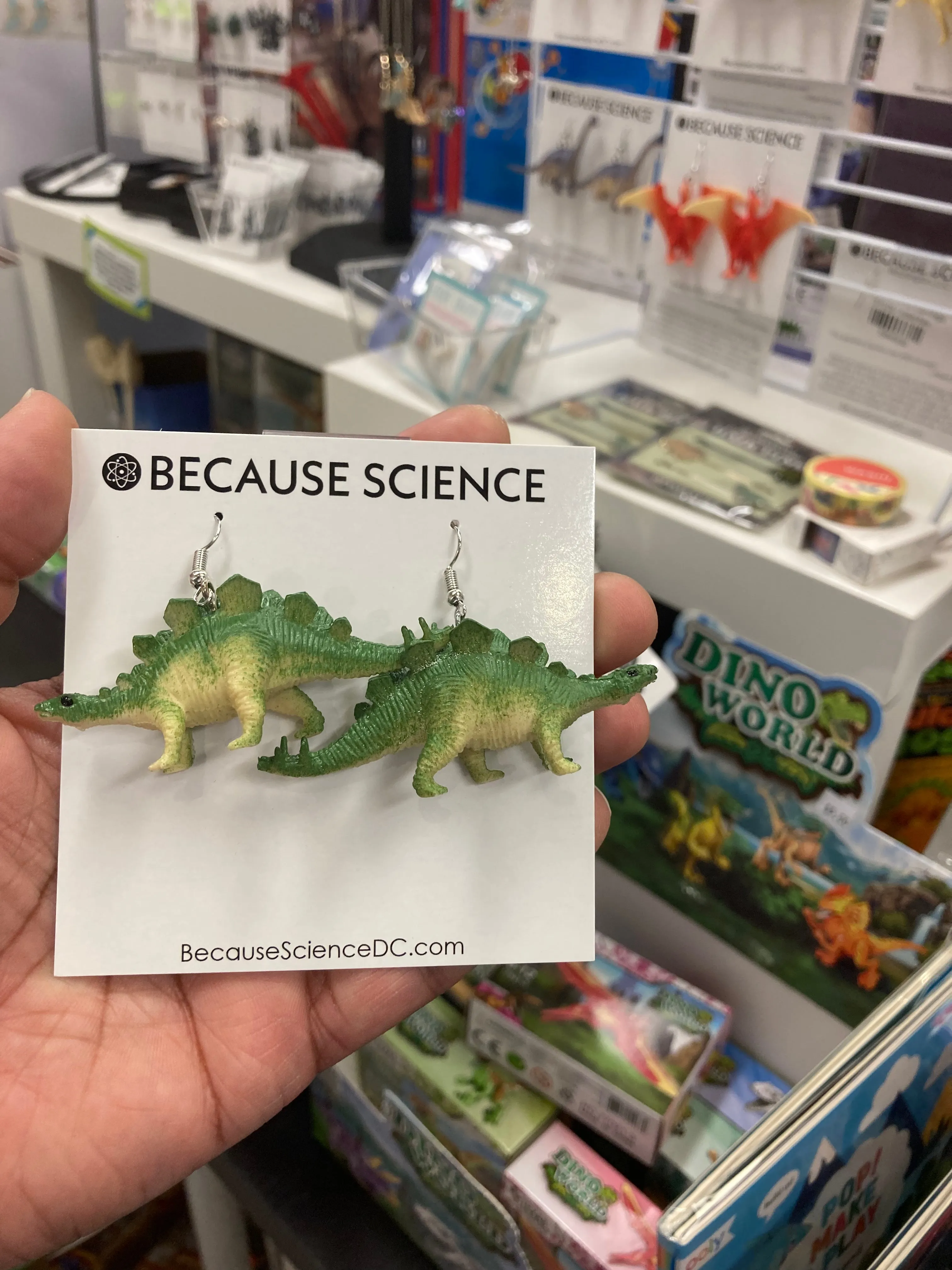 Stegosaurus Statement Dangle Earrings
