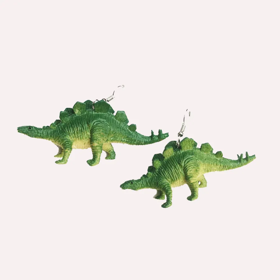 Stegosaurus Statement Dangle Earrings