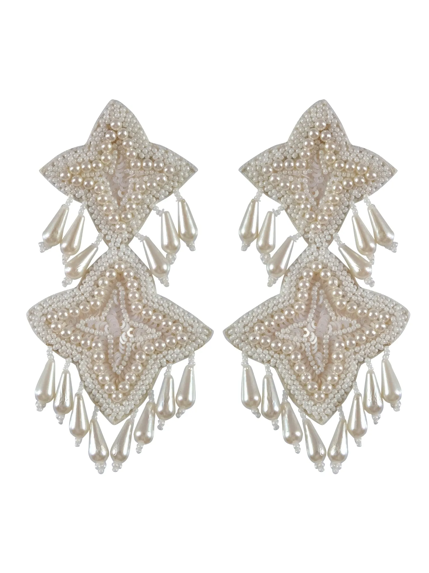 Stella Beaded Earrings -handmade Contemporary Dangler Earrings for Women