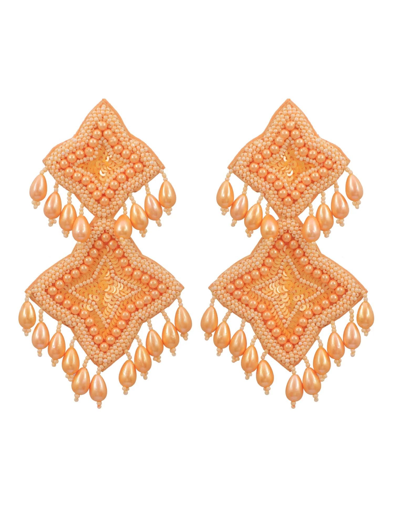 Stella Beaded Earrings -handmade Contemporary Dangler Earrings for Women