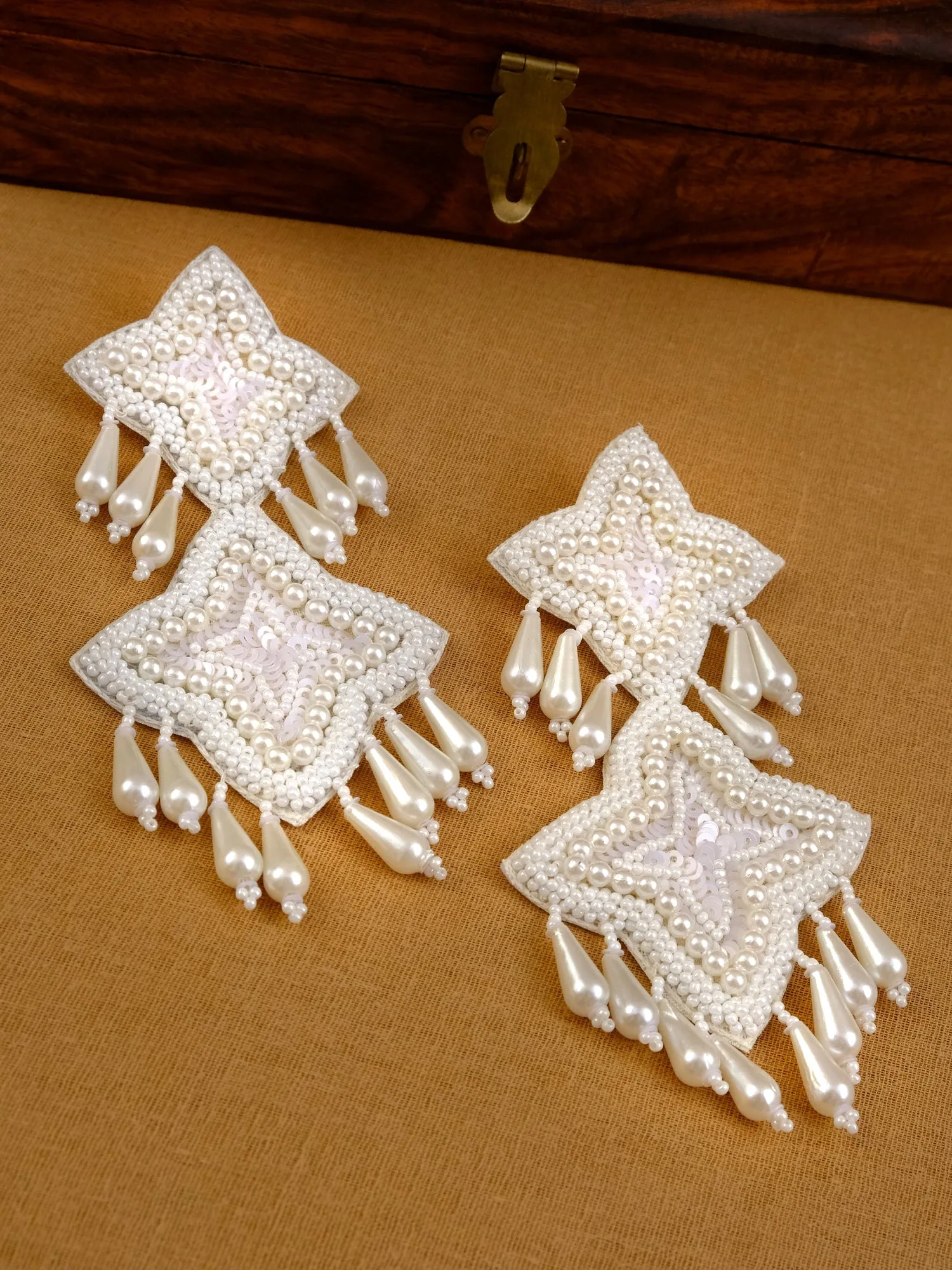 Stella Beaded Earrings -handmade Contemporary Dangler Earrings for Women