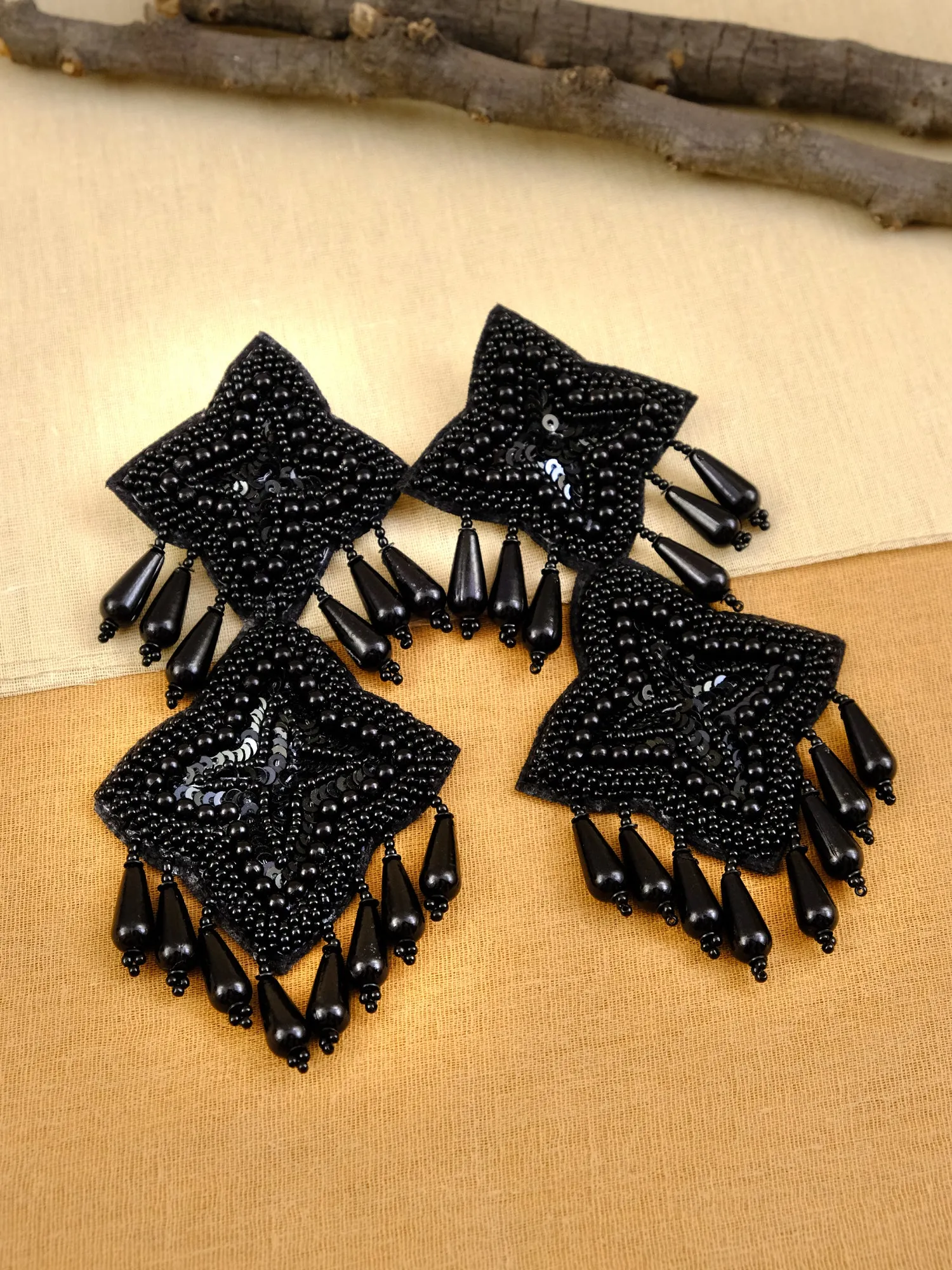 Stella Beaded Earrings -handmade Contemporary Dangler Earrings for Women