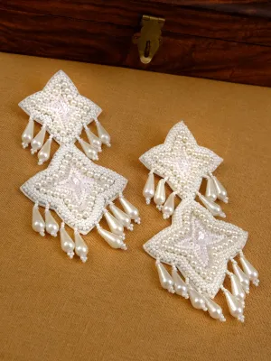 Stella Beaded Earrings -handmade Contemporary Dangler Earrings for Women