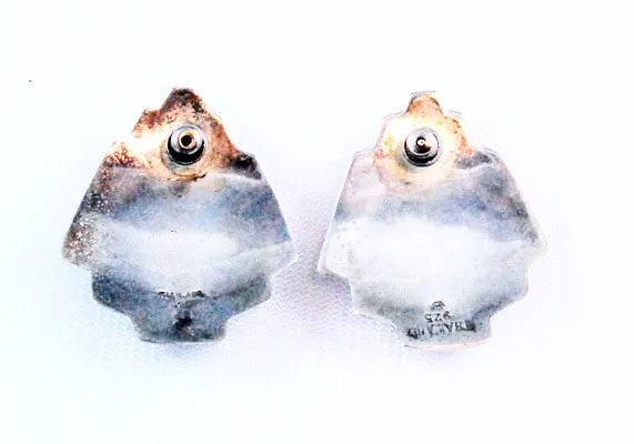 Sterling Contemporary Pierced Earrings