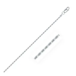 Sterling Silver 1.8mm Diamond Cut Rope Style Chain, size 30''