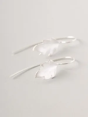 Sterling Silver Small Leaf Earrings